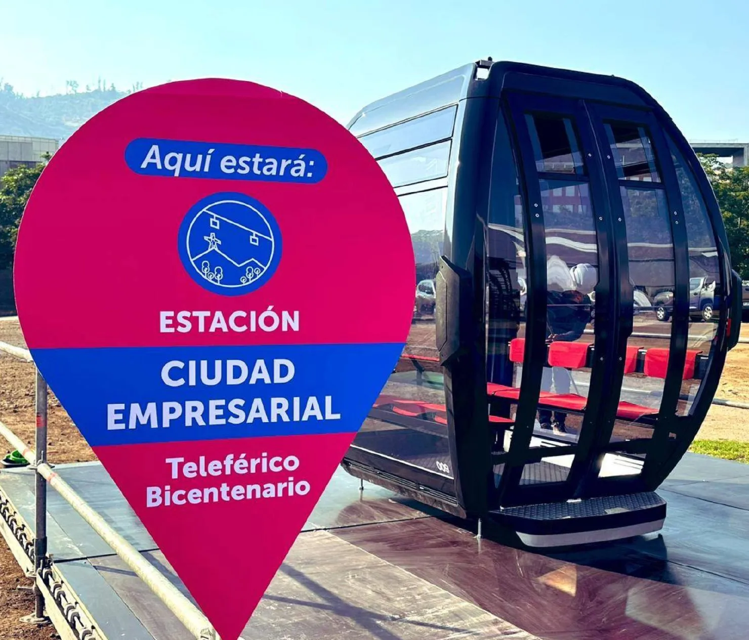 Teleférico Bicentenario, futura Estación Ciudad Empresarial